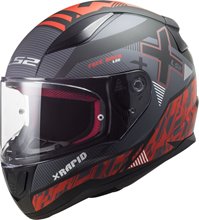 LS2 FF353 RAPID XTREET  черно-красный мат